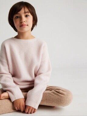 Quince Washable Cashmere Fisherman sweater (fits small adult)